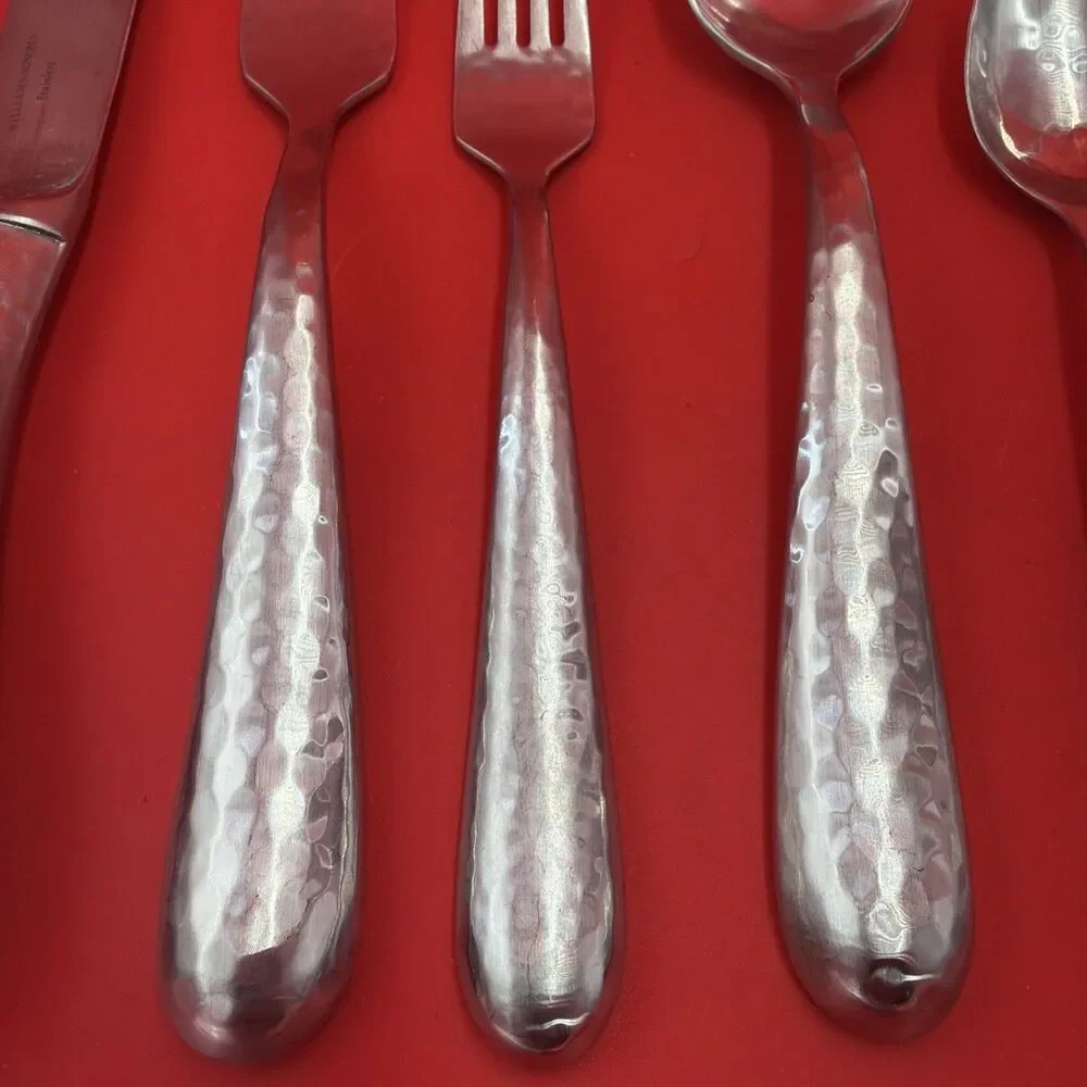 5 Williams Sonoma Nouveau Collection 18/10 Stainless Flatware Place Setting